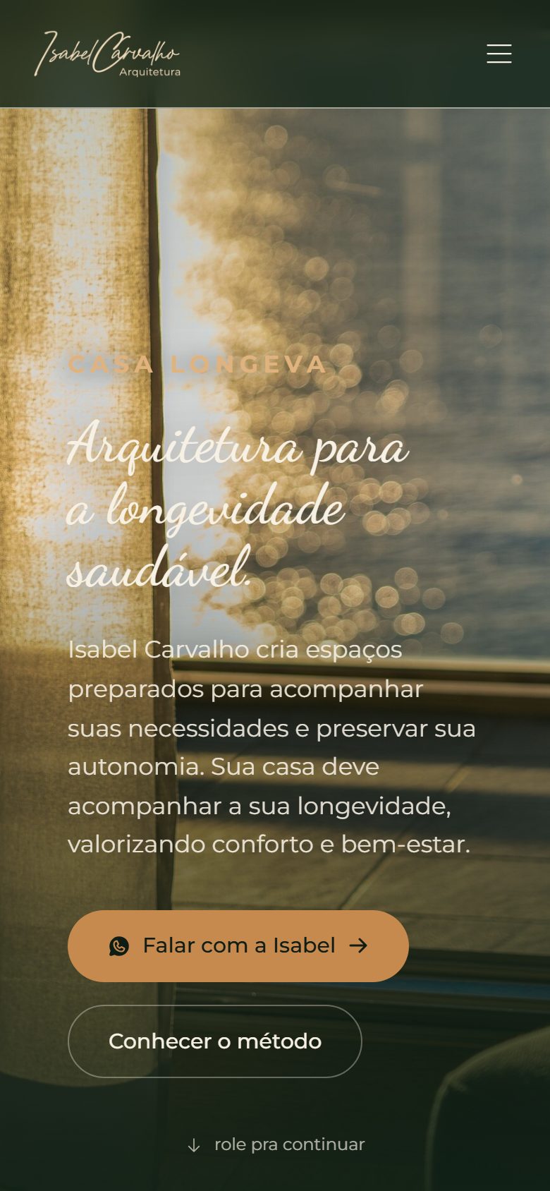 Site de Obrasile, versão para celular